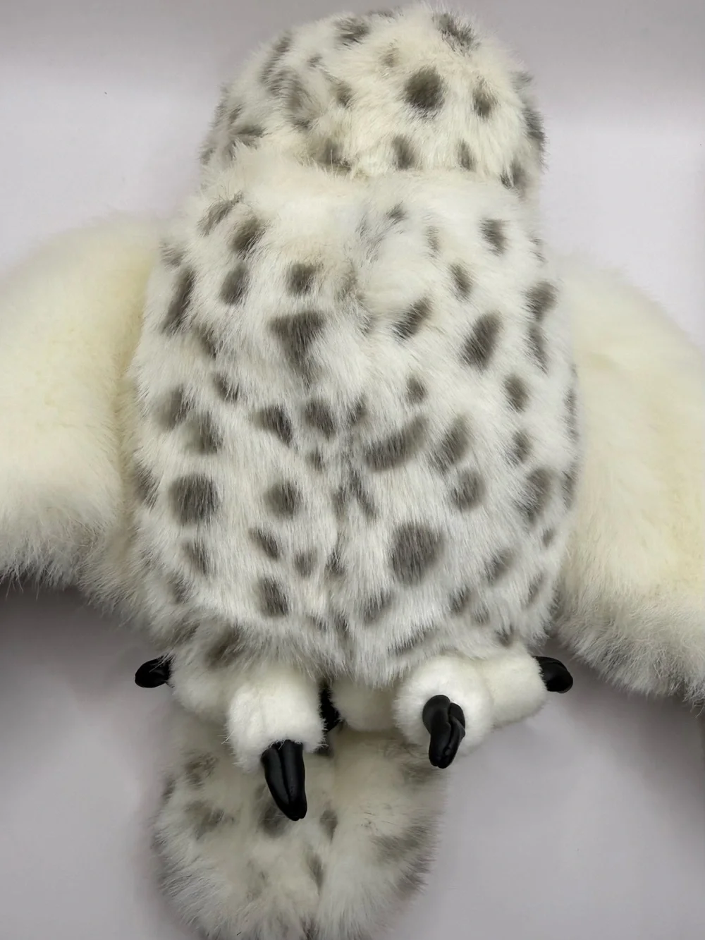 Folkmanis White Snowy Owl Plush Hand Puppet 10” Rotating Head Vintage 2010